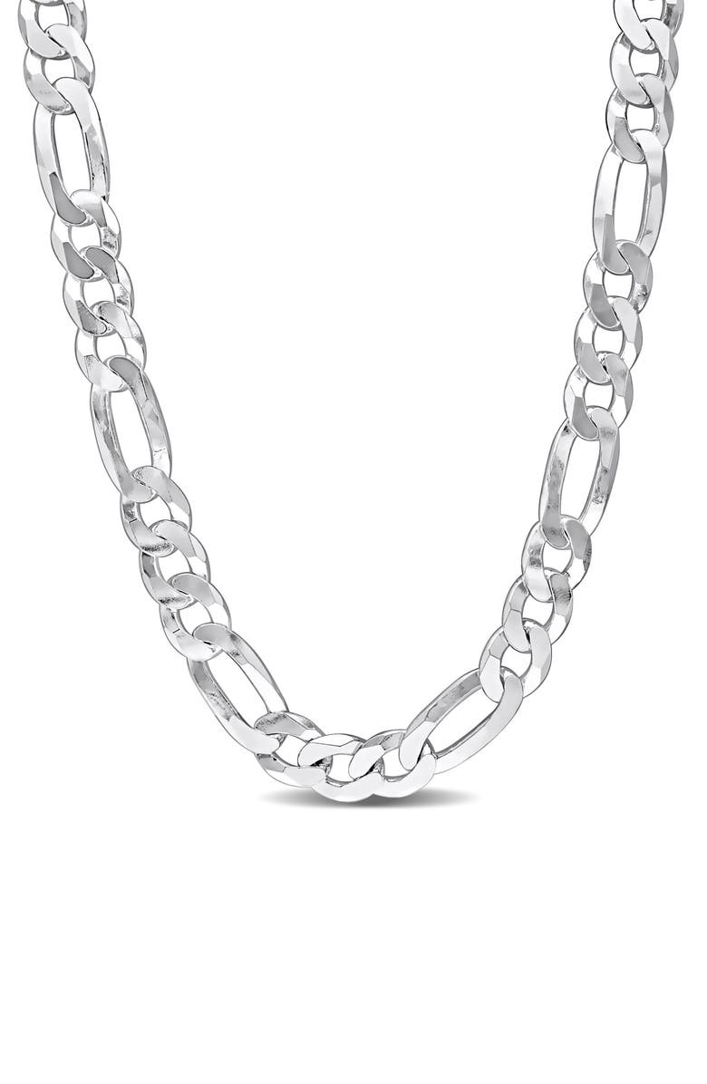 DELMAR Men's Figaro Chain Necklace, Main, color, Silver