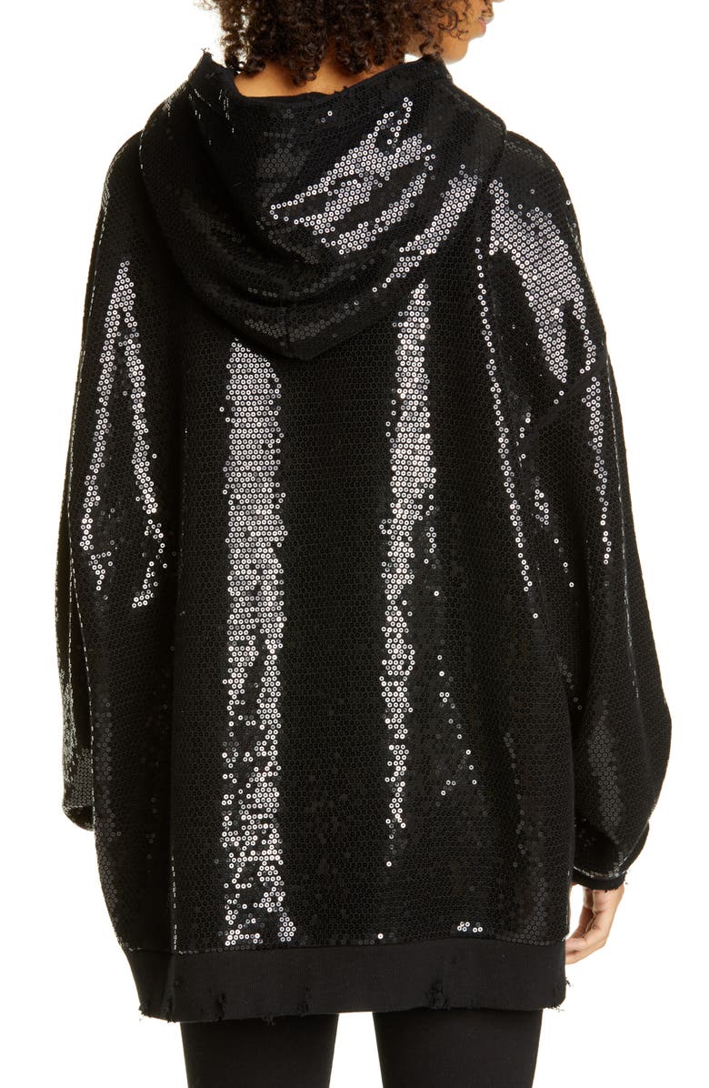 R13 Sequin Hoodie, Alternate, color, 