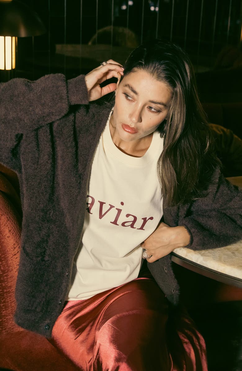 Viens Avec Moi Faux Fur Button-Up Cardigan, Alternate, color, Brown