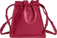 LEMIZ Bowie Adjustable Drawstring Metallic Leather Pouch
