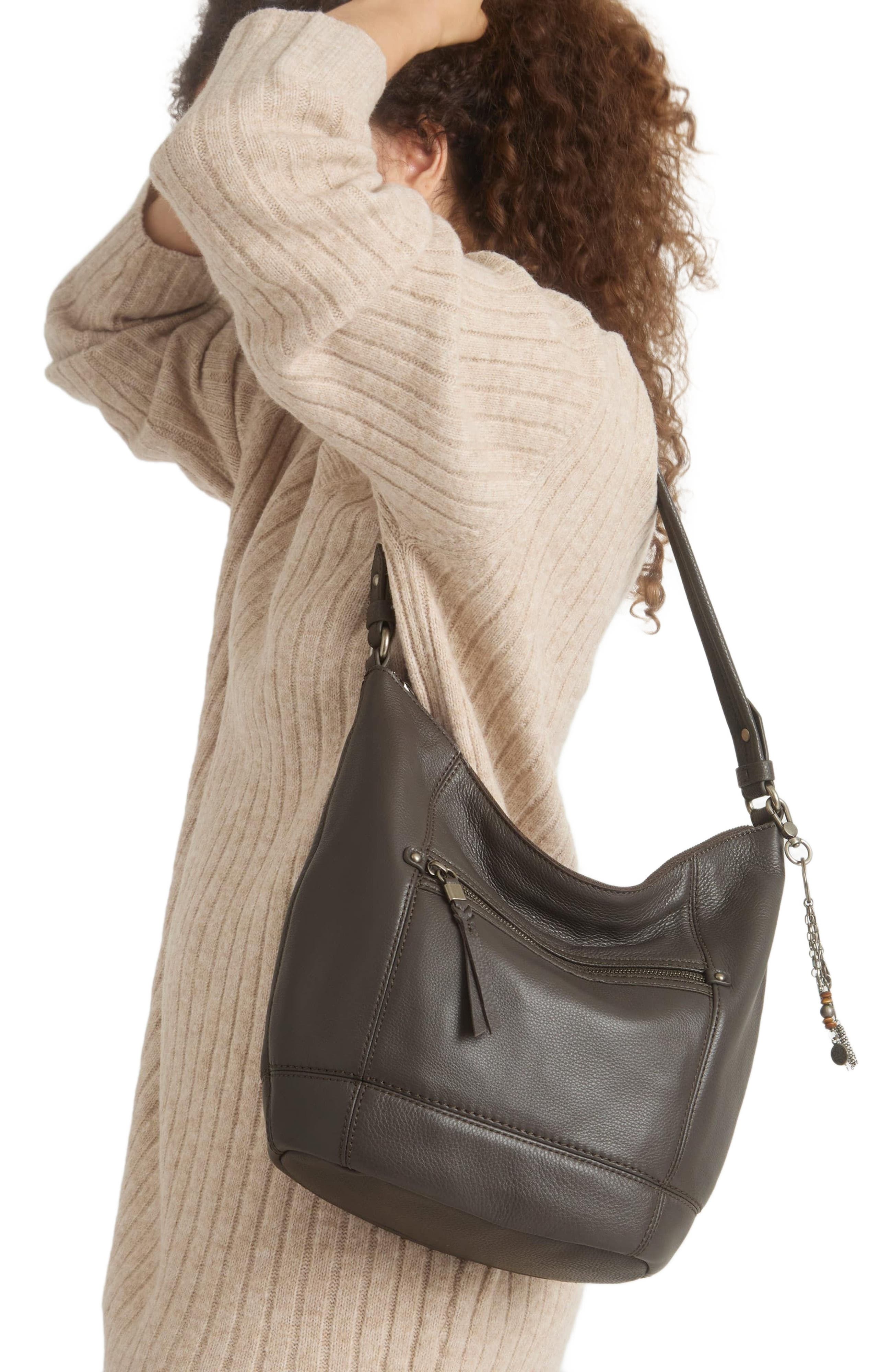 The Sak Sequoia Hobo Leather Bag, Alternate, color, Slate