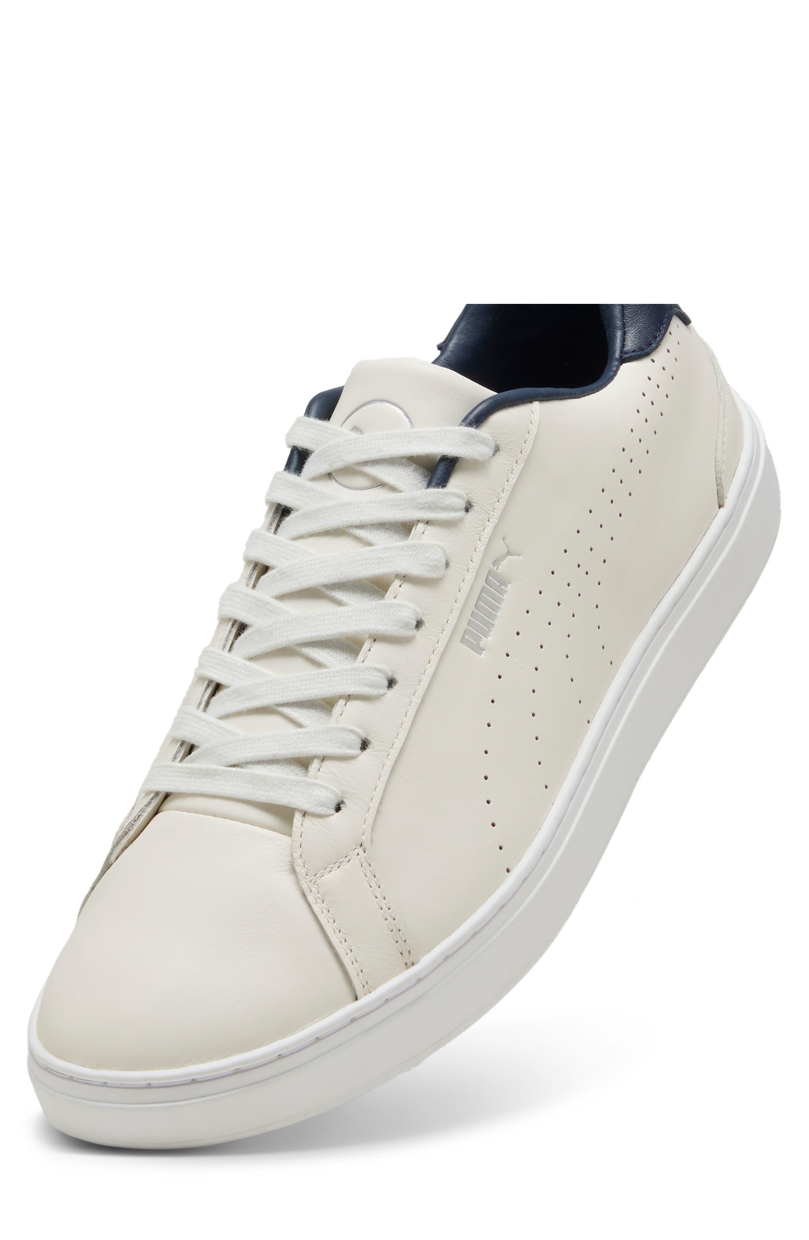 PUMA GOLF Classic G Golf Shoes, Alternate, color, Warm White-Deep Navy
