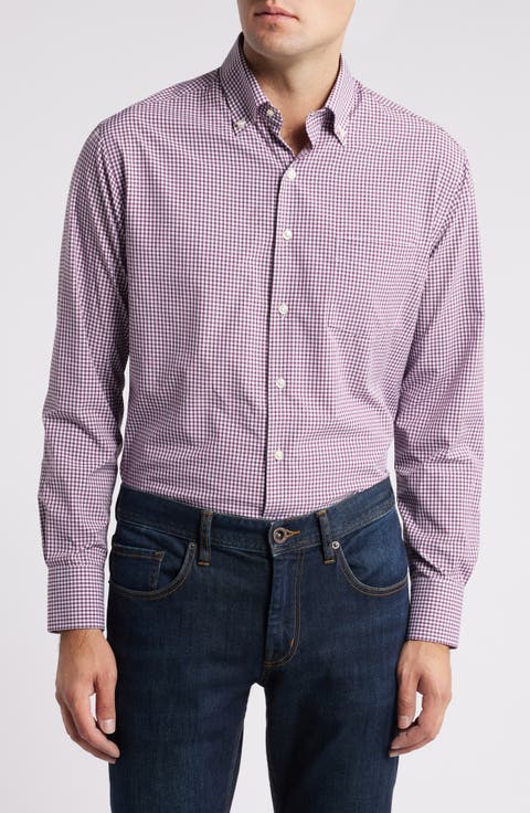 Cranbrook Check Performance Poplin Button-Down Shirt
