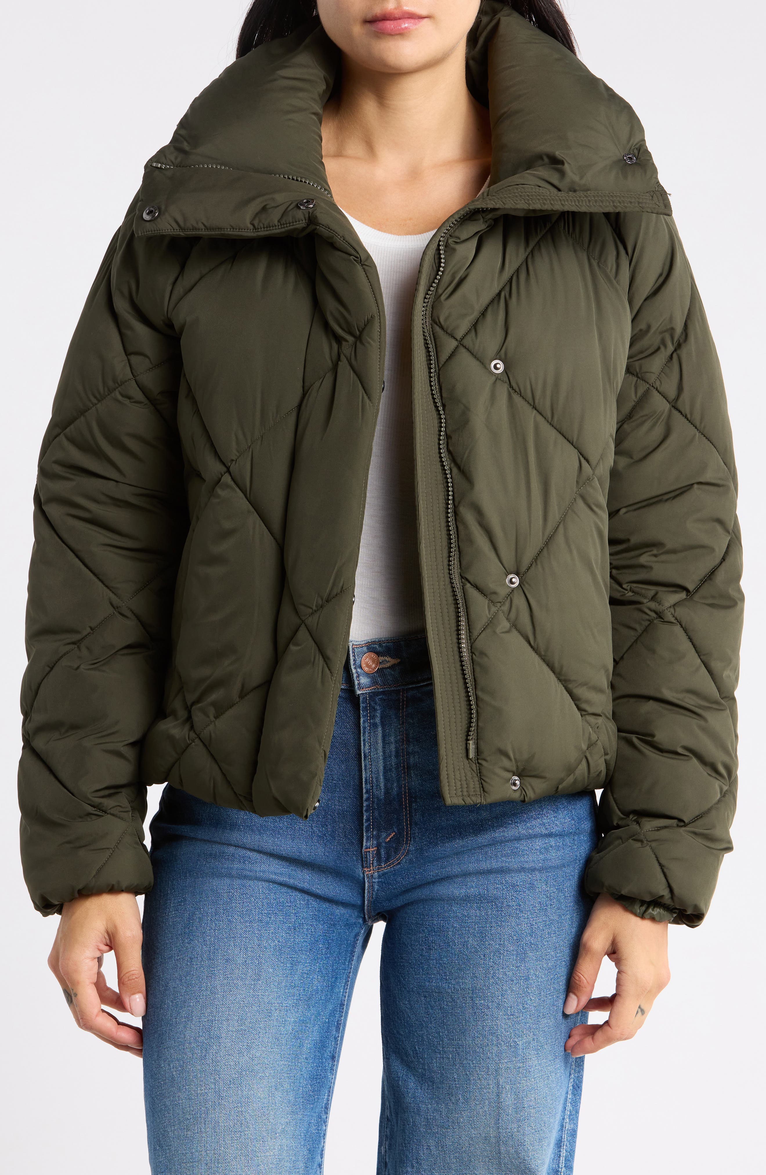 BCBGeneration Diamond Quilted Cloud Puffer Jacket (Women) | Nordstromrack