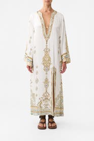 Camilla Deep V Neck Hardware Kaftan Ottoman Dynasty