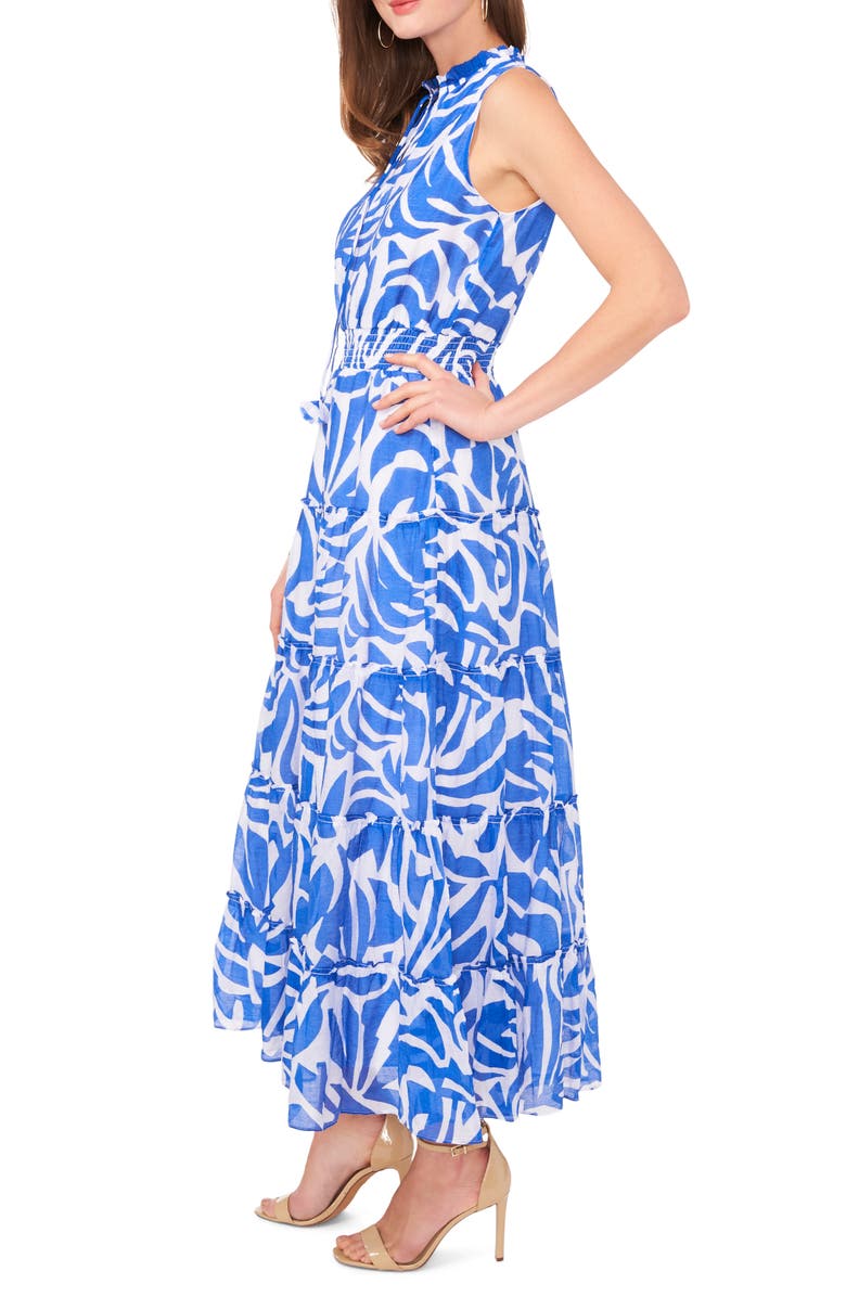 Halogen<sup>®</sup> Tie Neck Sleeveless Tiered Maxi Dress, Alternate, color, 