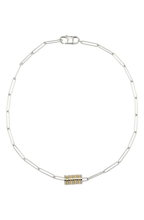 2-Tone Disc Chain Necklace