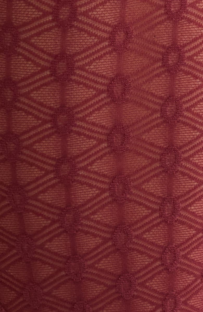 Nordstrom Sheer Jacquard Dress Socks, Alternate, color, Burgundy Fig
