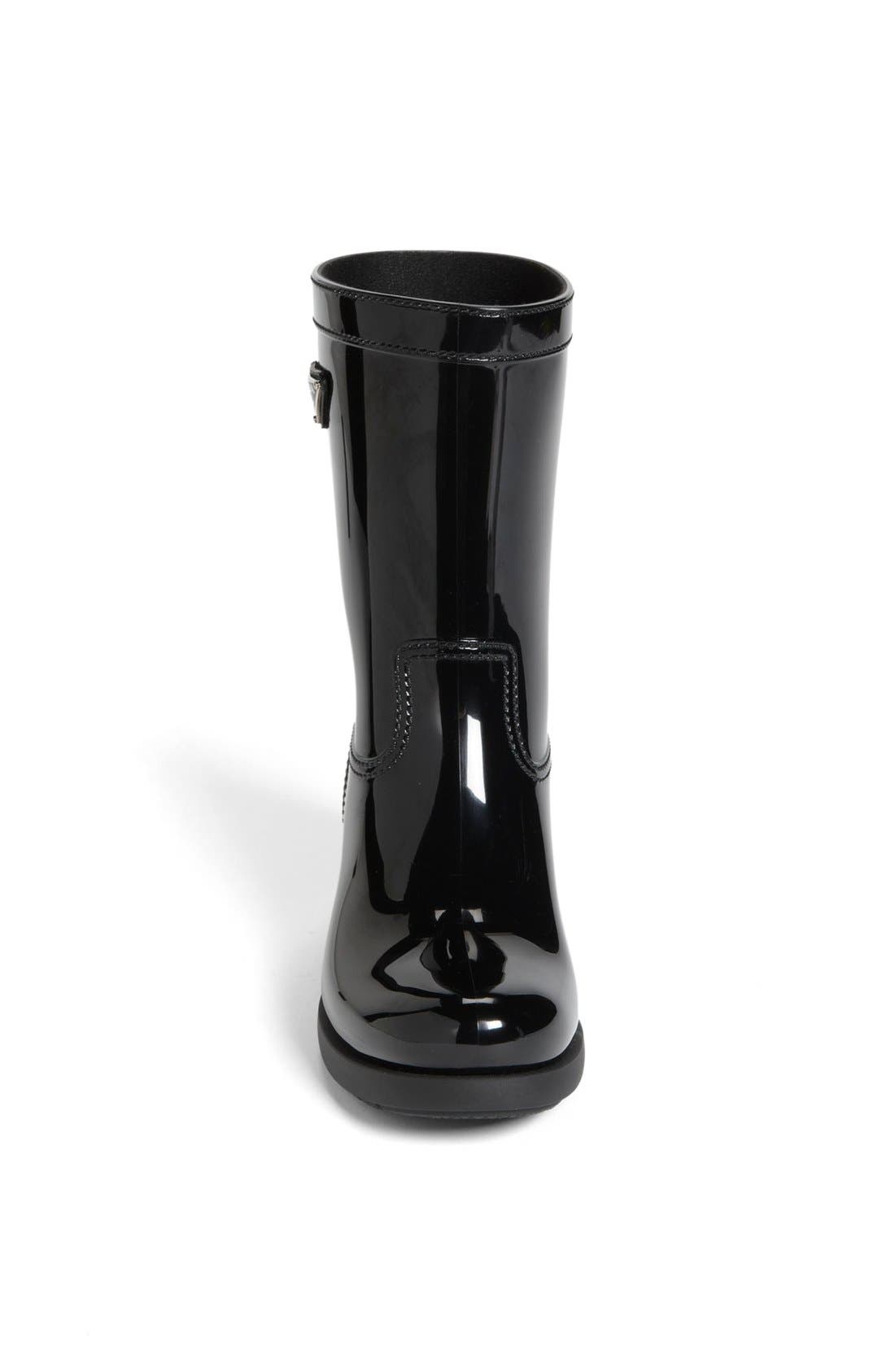 Prada Rubber Rain Boot, Alternate, color, 