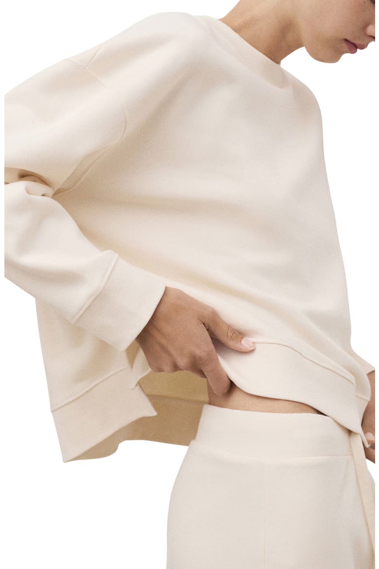 Crewneck Cotton Sweatshirt, Main, color, VANILLA
