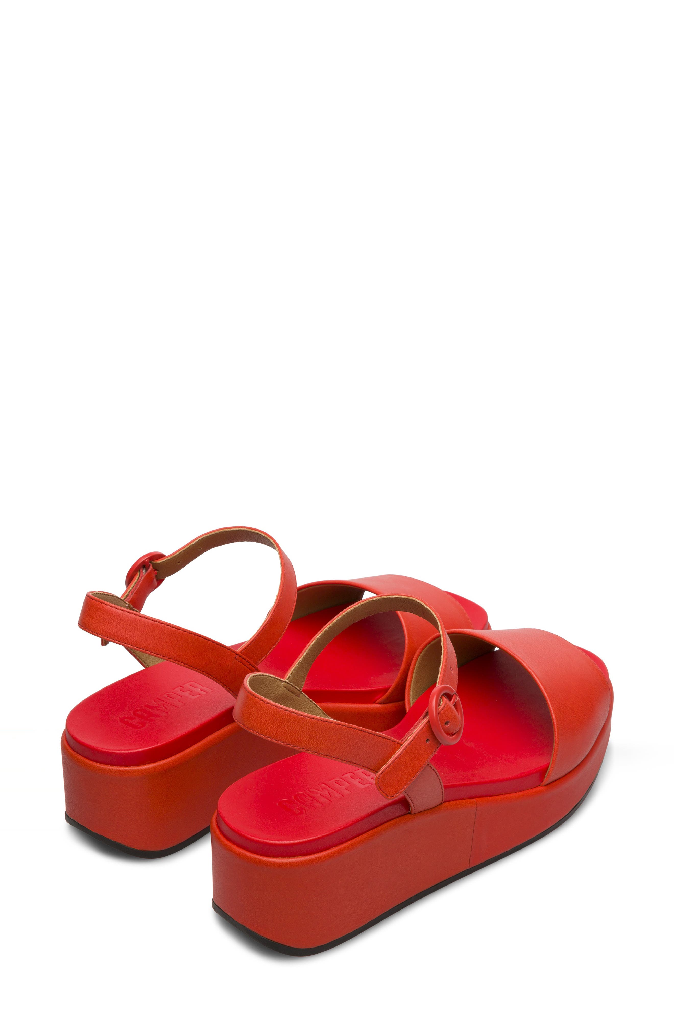 Camper Misia Platform Wedge Sandal, Alternate, color, Red