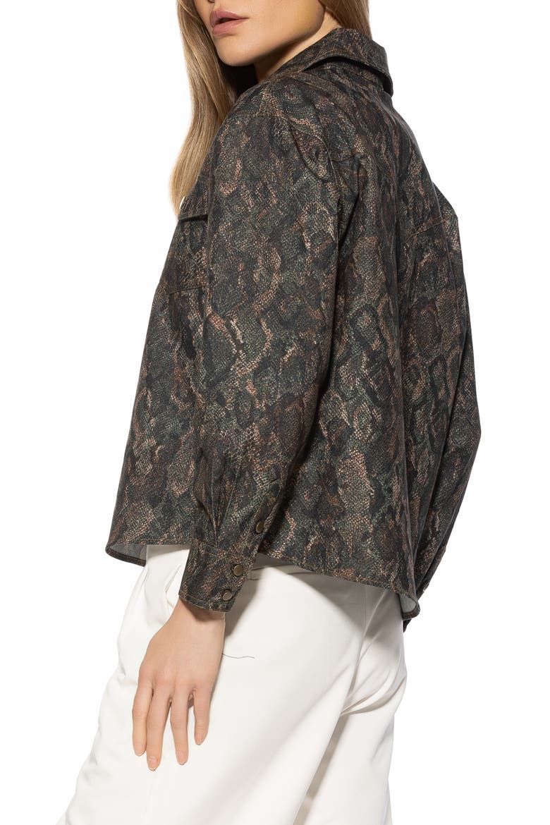 Thalina Lace-Up Western Shirt, Alternate, color, SNAKE