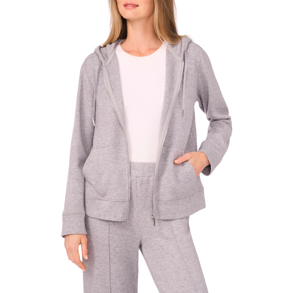 Vince Camuto Zip Front Hoodie In Gray