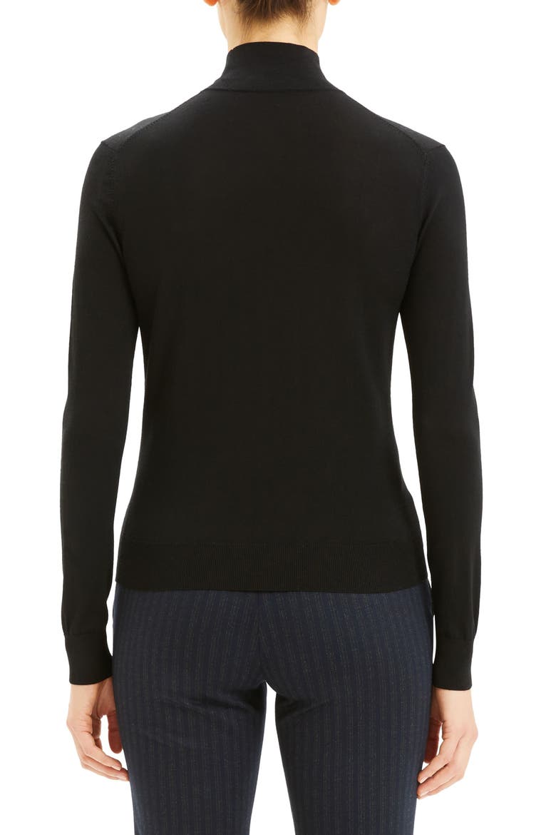Wool Blend Mock Neck Sweater, Alternate, color, BLACK