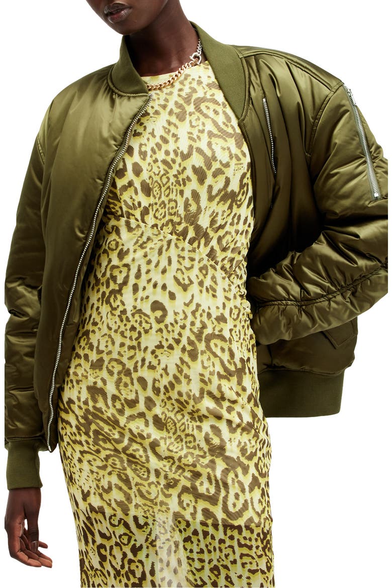 Roomer Puffer Bomber Jacket, Main, color, KHAKI GREEN