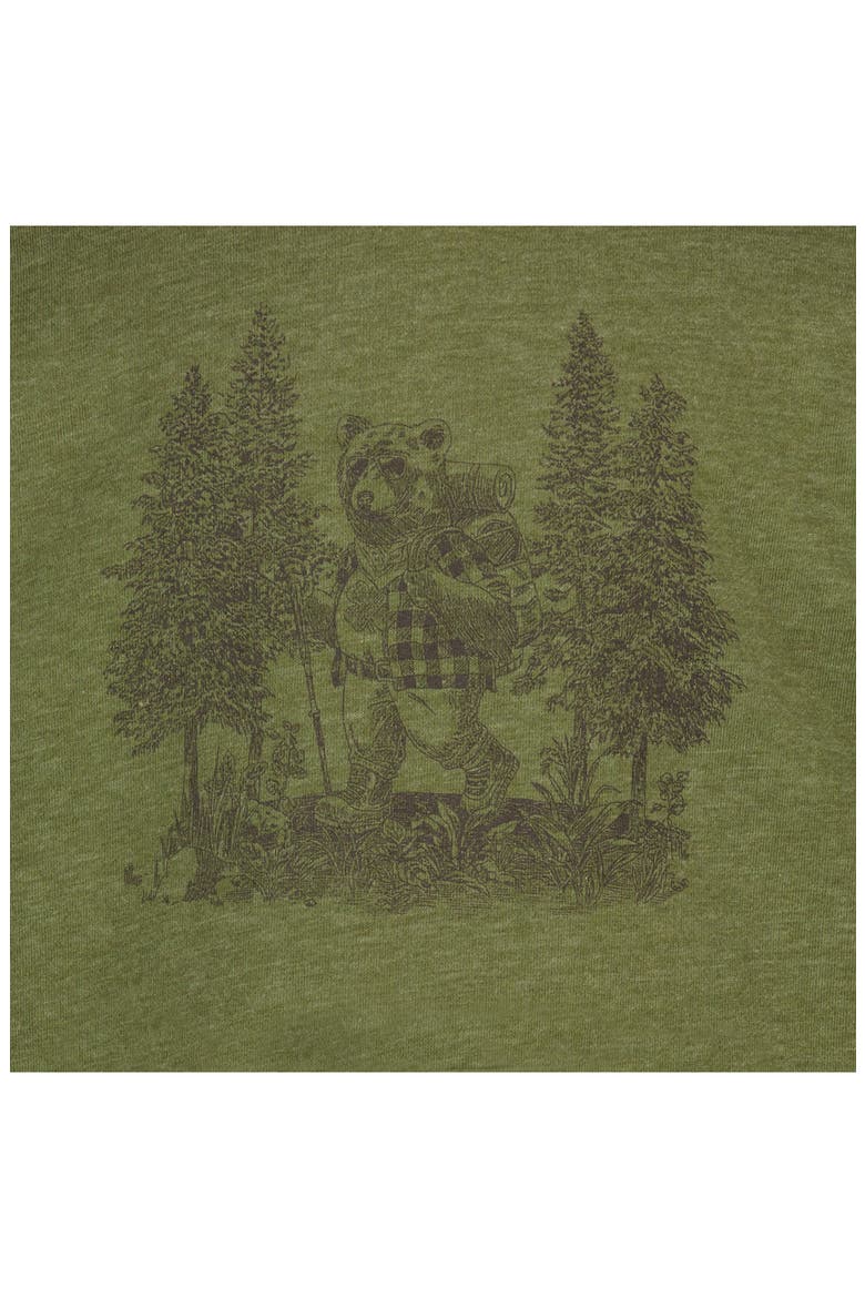 Kids' Hiking Bear Graphic Hoodie, Alternate, color, CYPRESS