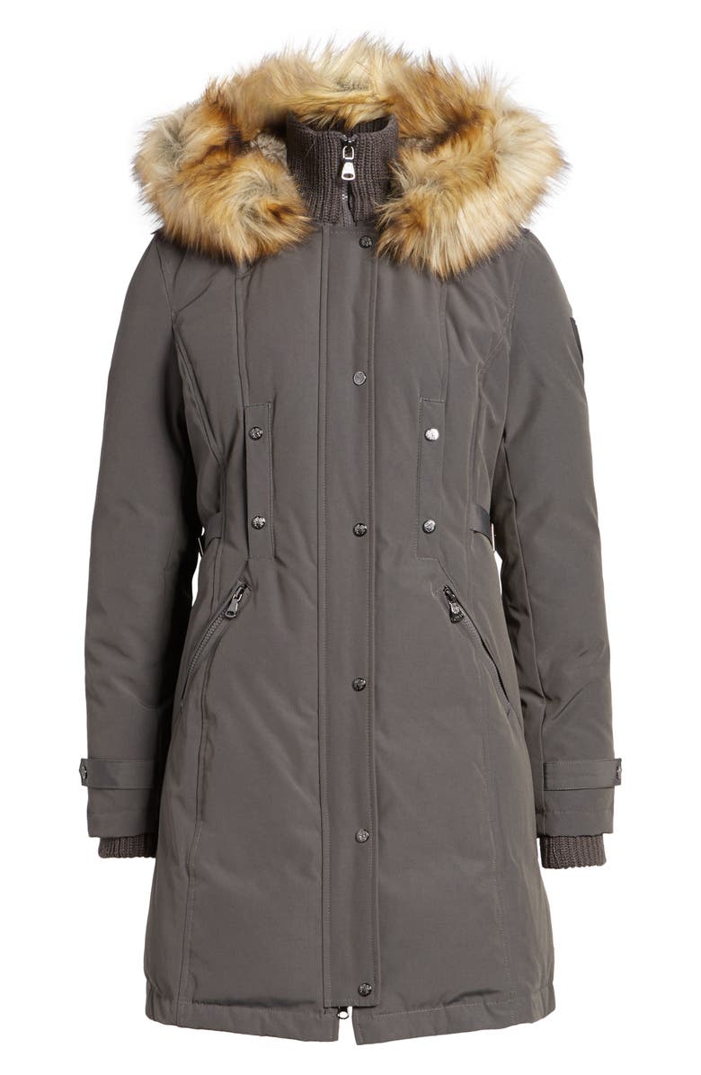 Vince Camuto Faux Fur Trim Down & Feather Fill Parka, Alternate, color,