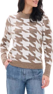 Hatley Everywhere Houndstooth Mock Neck Sweater