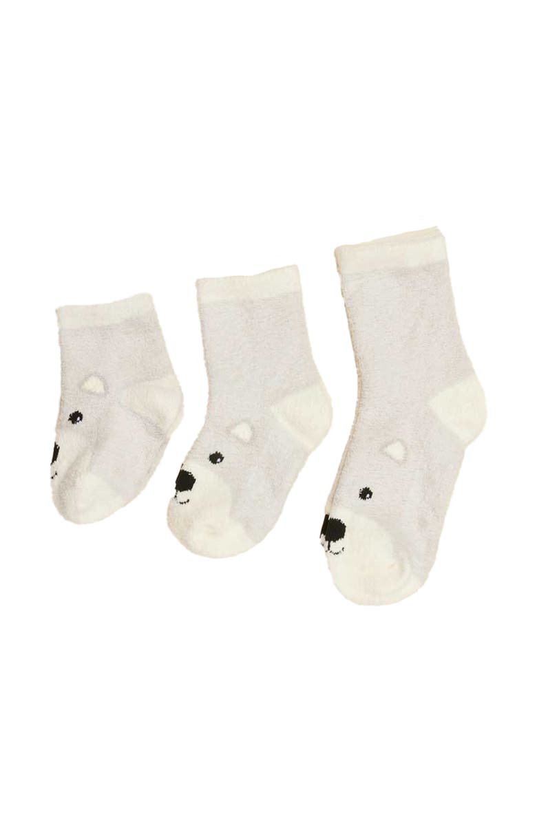 Warmies Marshmallow Bear Crew Sock Set, Alternate, color, Multi Color