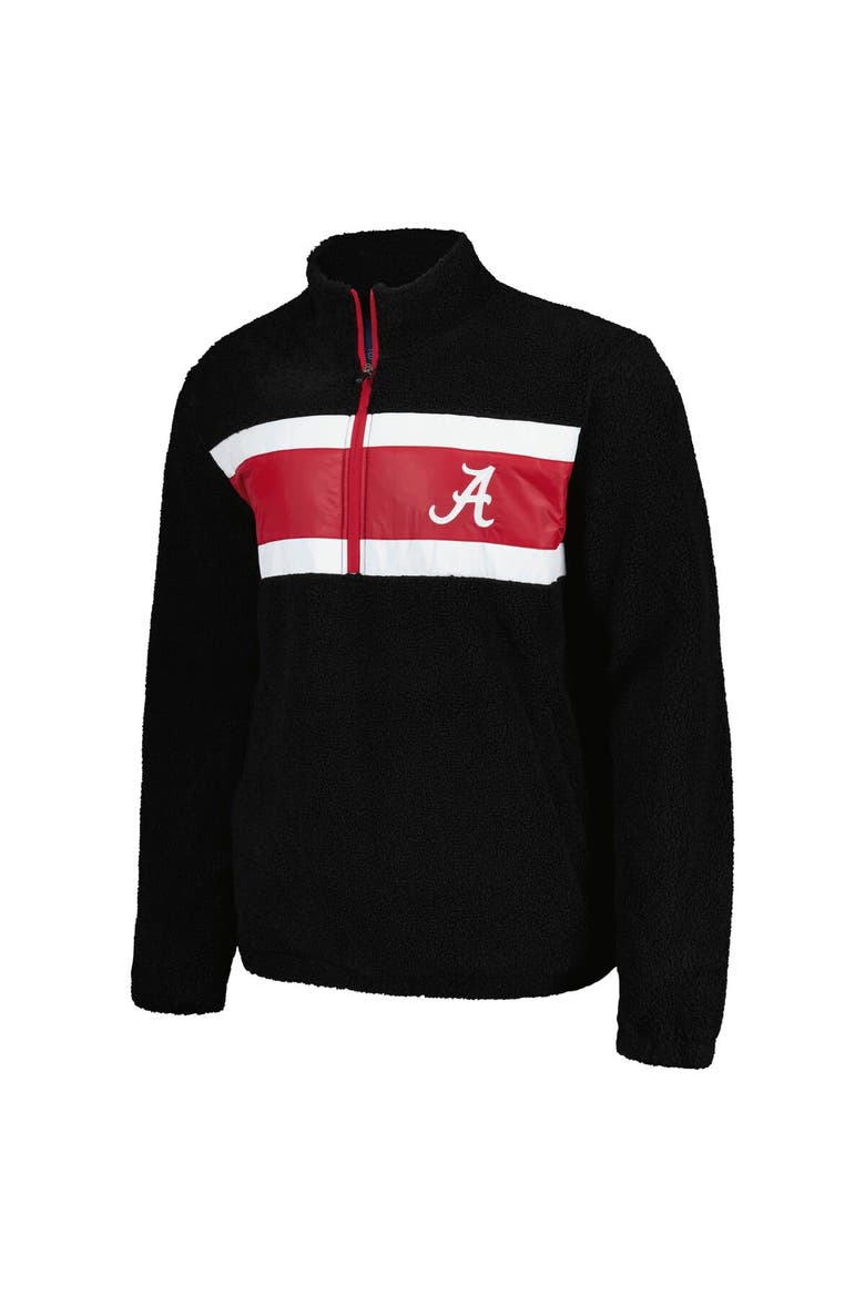 Men's G-III Sports by Carl Banks Black Alabama Crimson Tide Pinch Runner Half-Zip Top, Alternate, color, Black