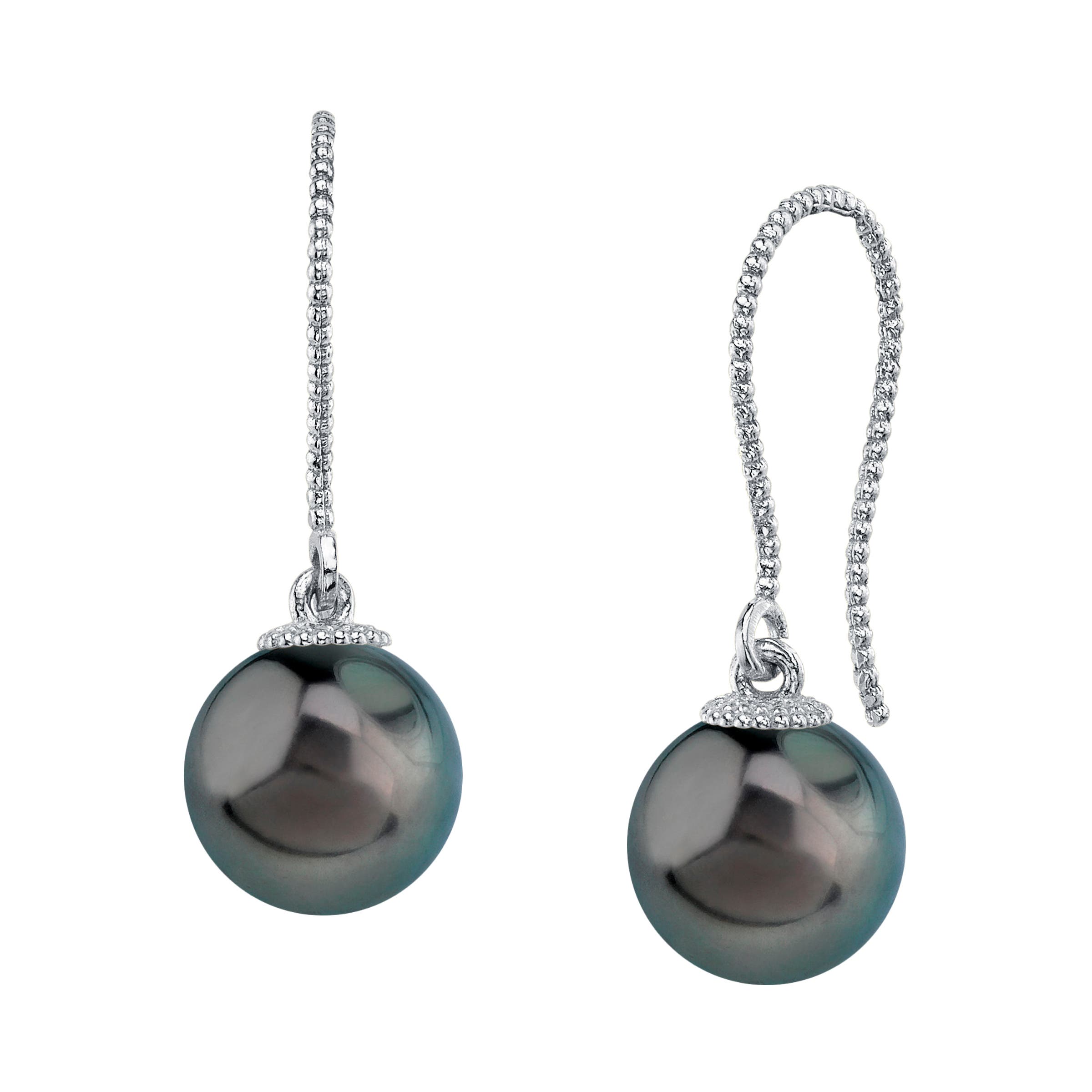 The Pearl Source Tahitian South Sea Pearl Cindy Earrings In White Gold
