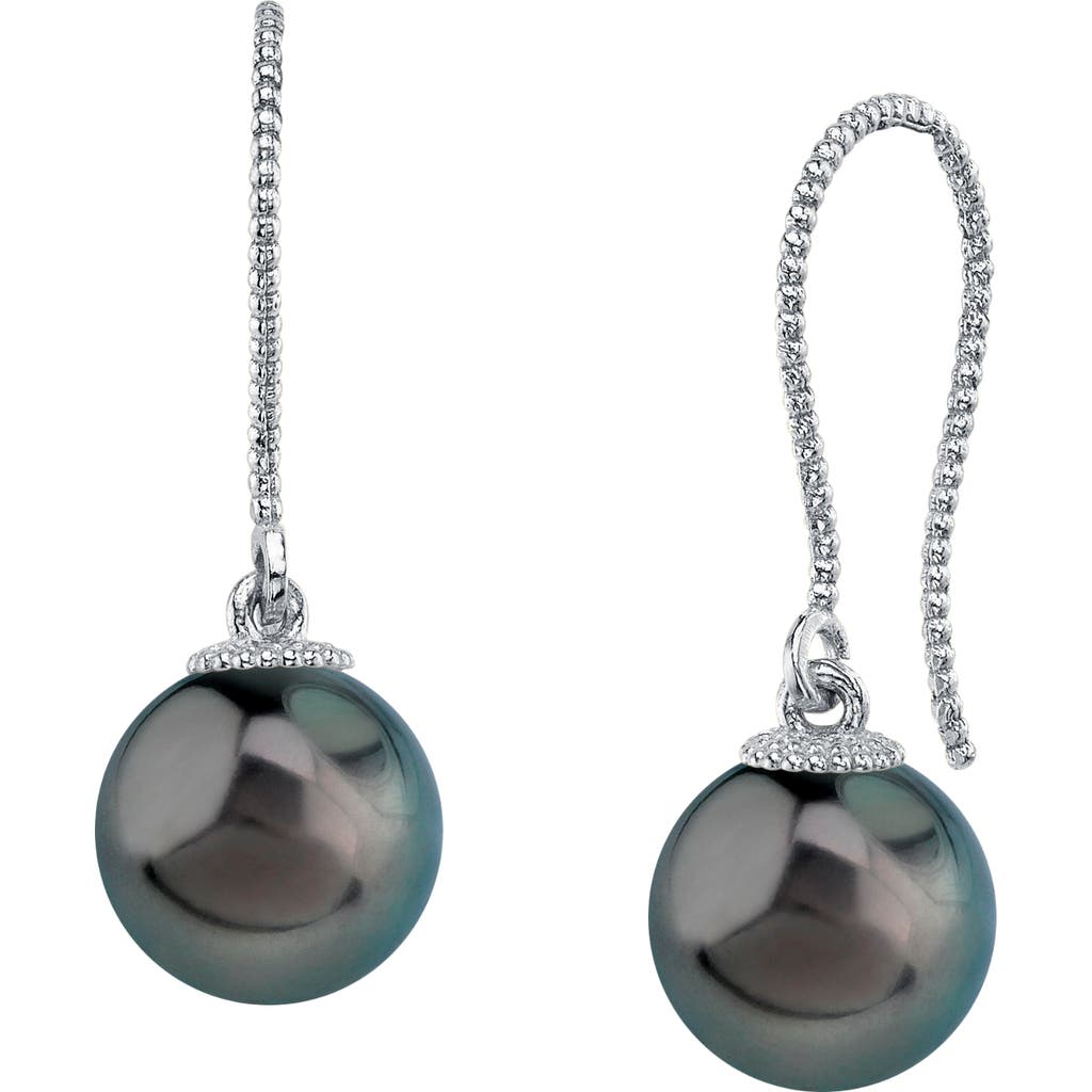 The Pearl Source Tahitian South Sea Pearl Cindy Earrings In White Gold
