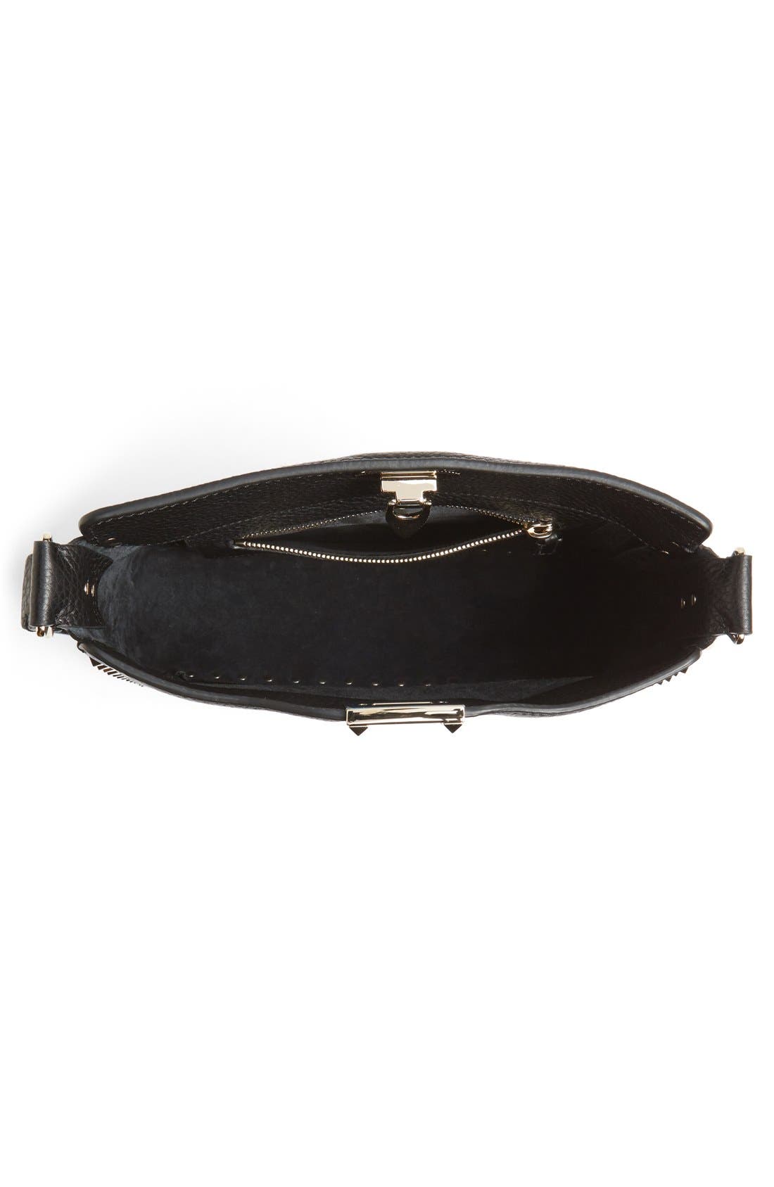 Valentino Garavani Rockstud Leather Hobo, Alternate, color, 