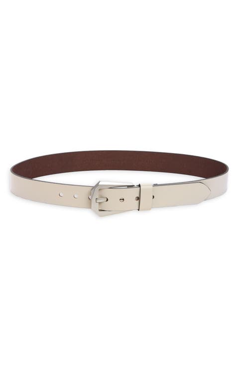 Western Hexagonal Buckle Leather Belt