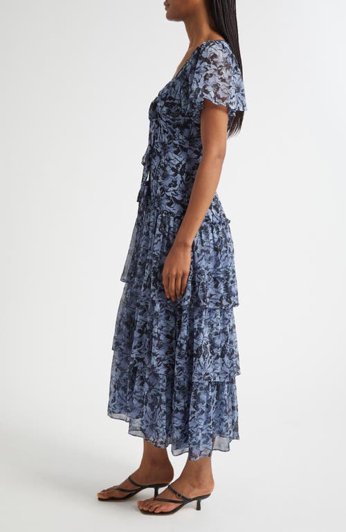 Cinq À Sept Graphic Cosmos Grizzo Maxi Dress In Blue