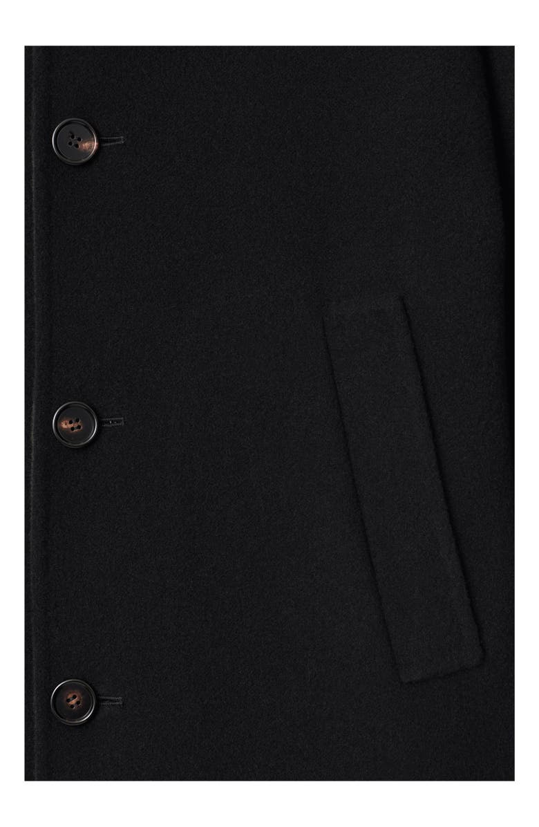 Burberry Mid-length Wool Car Coat, Alternate, color, Black/Snug