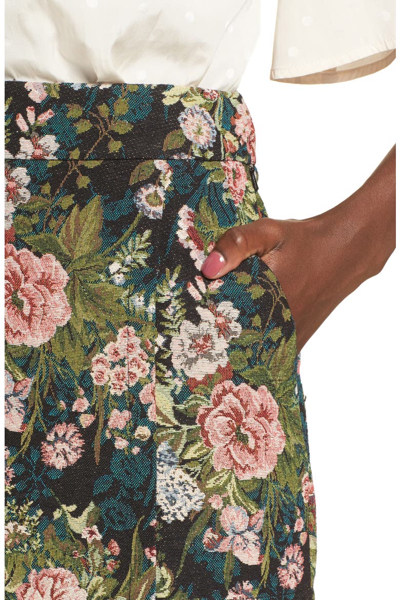 Tapestry Skort, Alternate, color, BLK ANTOINETTE BROCADE FLORAL