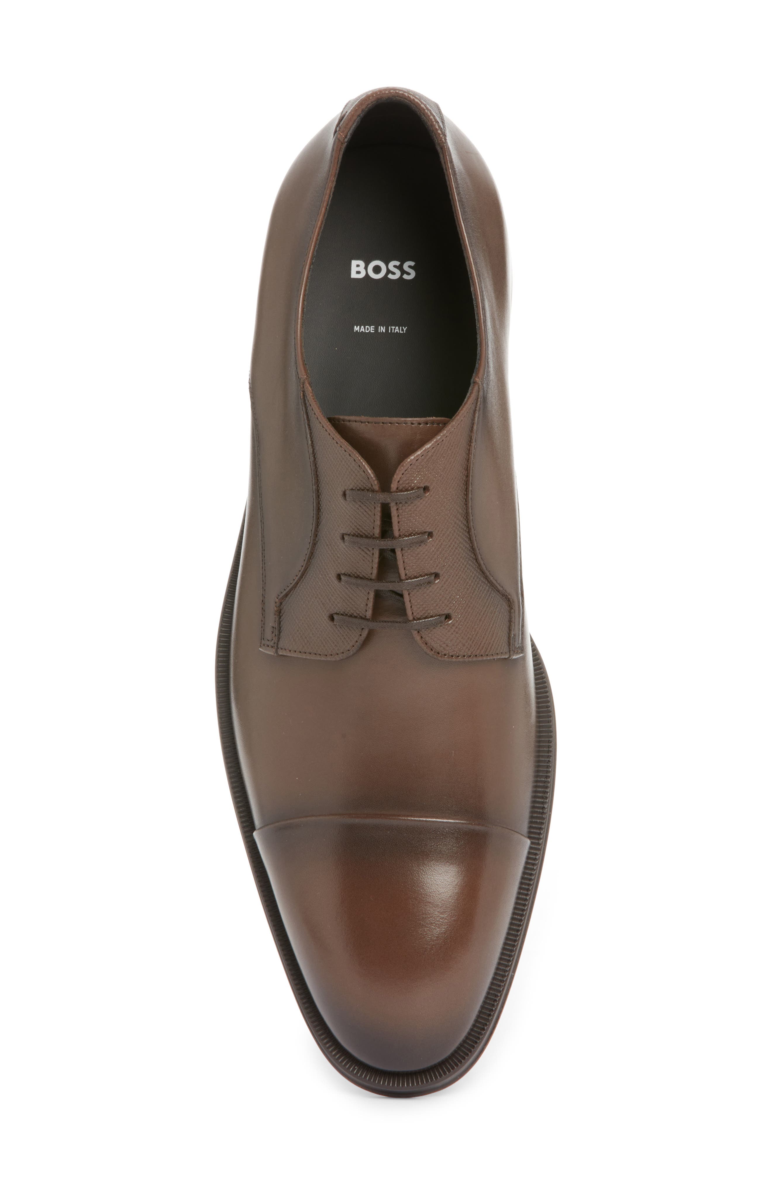 BOSS Derrek Cap Toe Derby, Alternate, color, Dark Brown