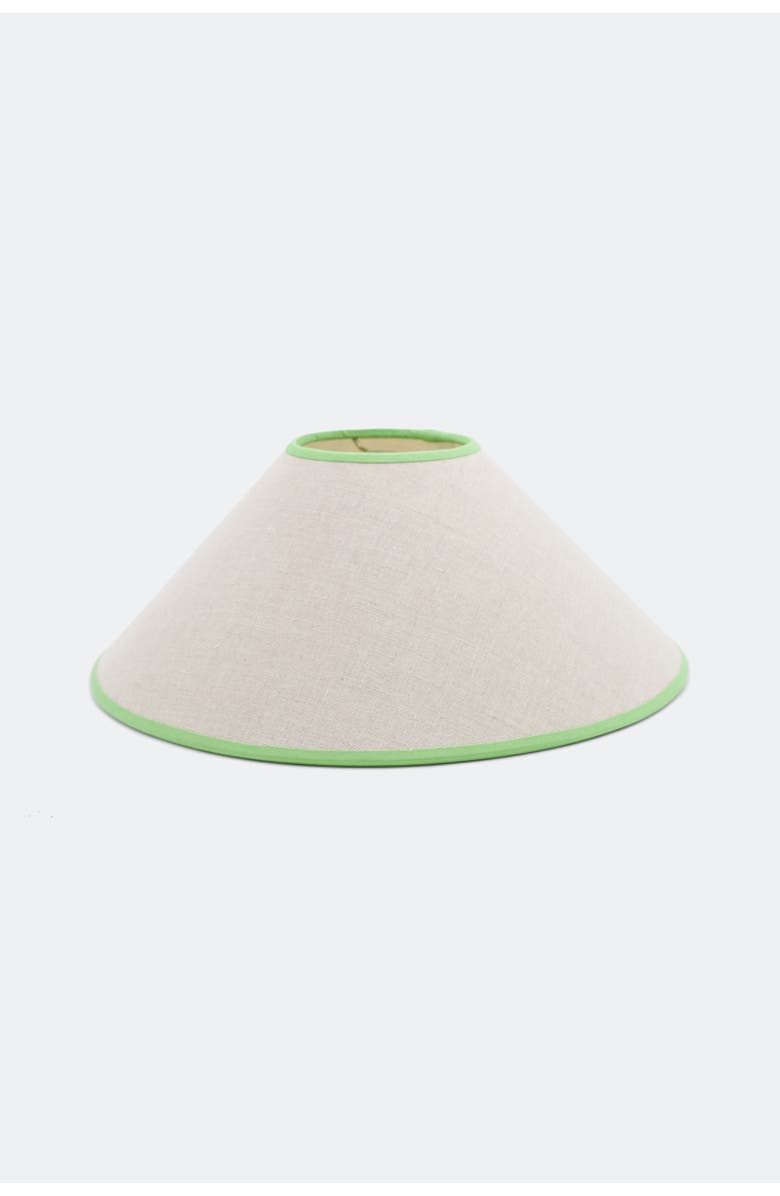 Inner Child Tapered Cone Shade Lampshade, Main, color, Linen Green - 16"