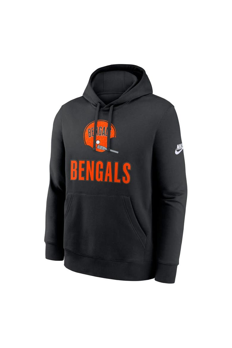 Men's Nike Black Cincinnati Bengals Best Season Rewind Club Pullover Hoodie, Alternate, color, Black