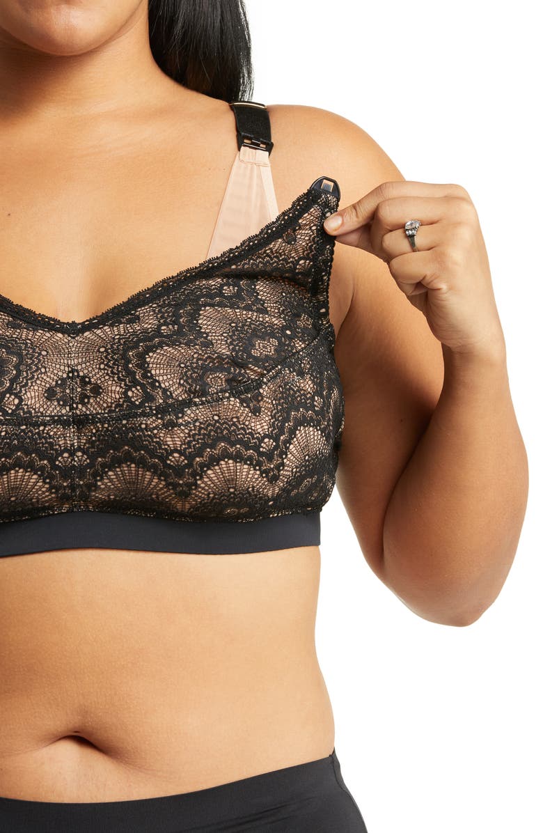 THE DAIRY FAIRY Ruby Wireless Hands-Free Pumping & Nursing Bra, Alternate, color, Black