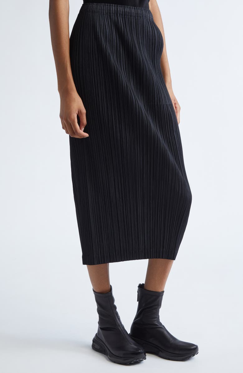 Pleats Please Issey Miyake Thicker Bottoms 1 Pleated Skirt, Alternate, color, Black