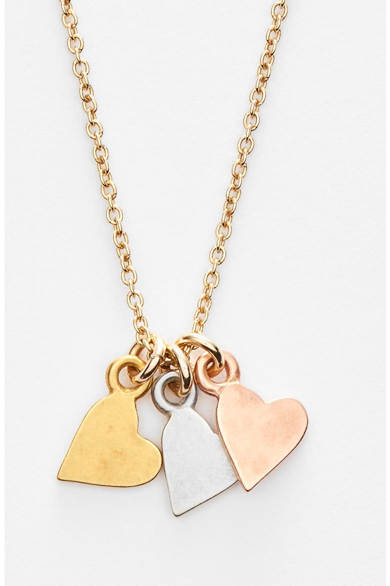 'Yesterday, Today, Forever' Charm Necklace, Alternate, color, GOLD/ SILVER/ ROSE GOLD