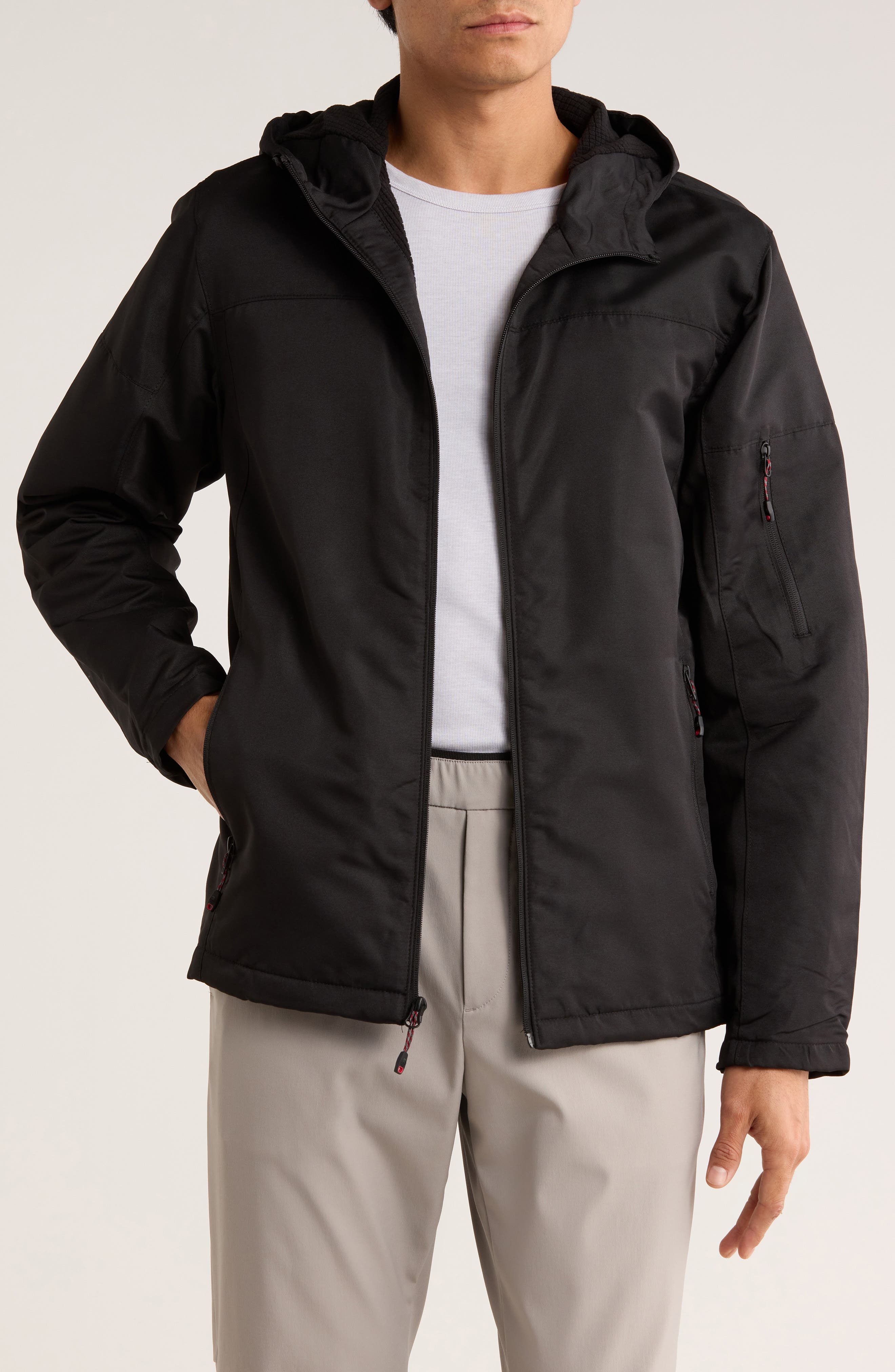 HAWKE & CO Grid Water Resistant Fleece Lined Jacket