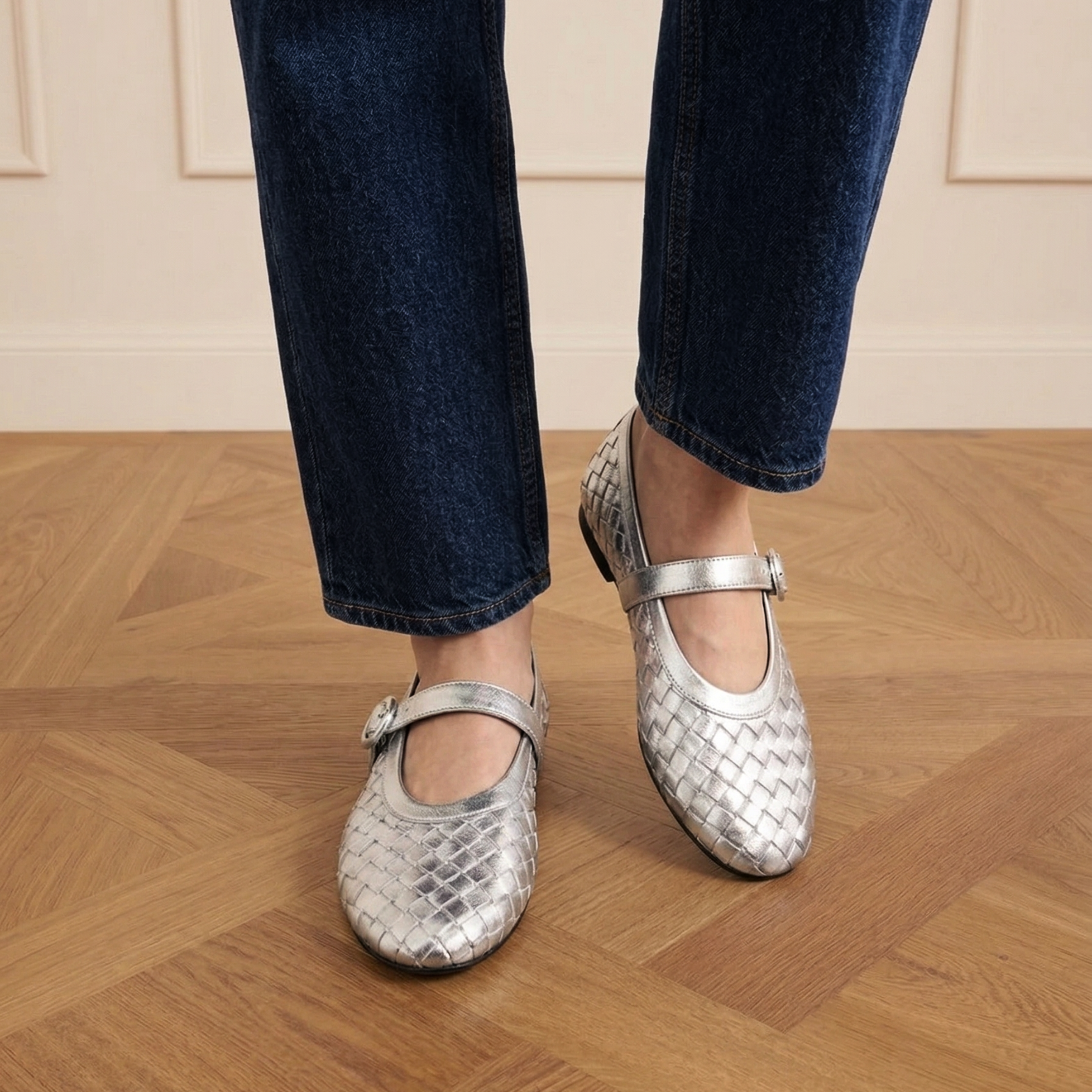 Rena Woven Mary Janes - image 4