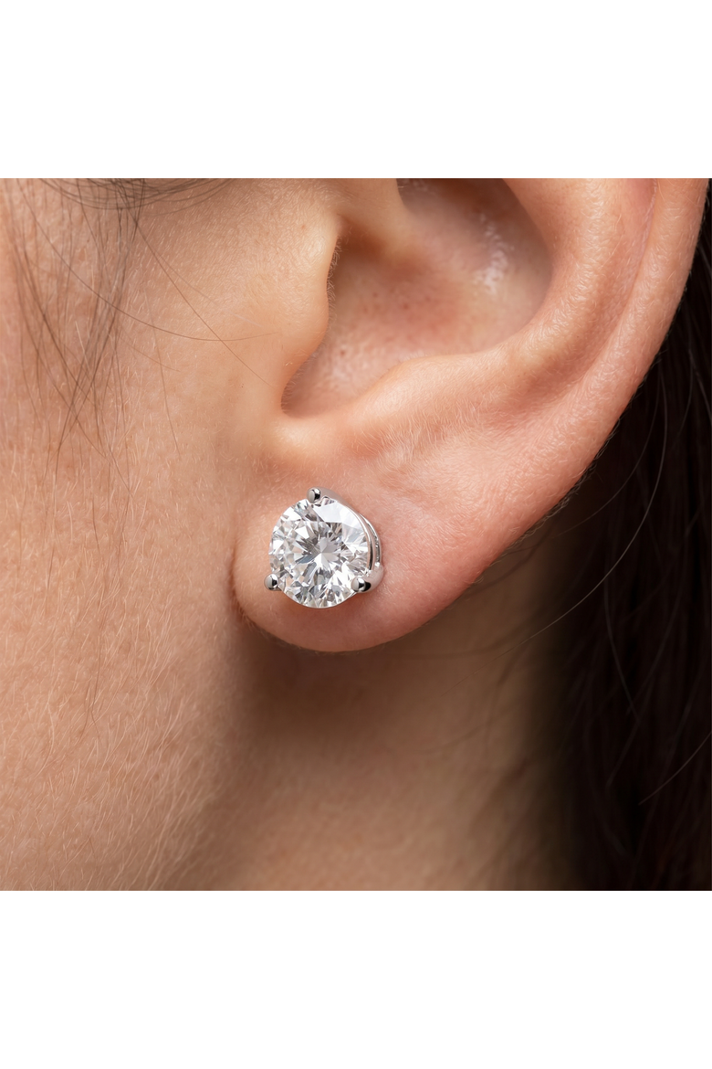 F/SI1 2ct Lab Grown Diamond Martni Studs 14k Gold, Alternate, color, 14k Yellow Gold