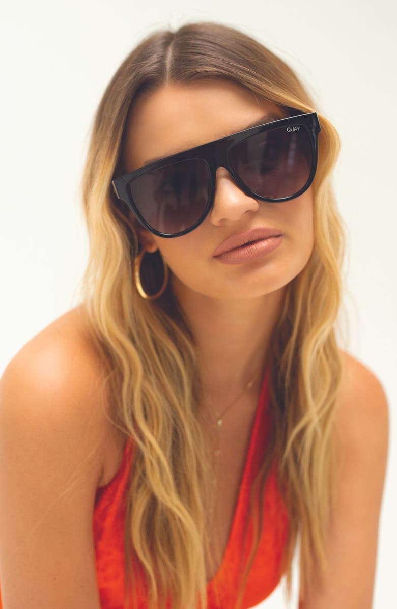QUAY Australia Last Night 57mm Flat Top Sunglasses, Alternate, color, 