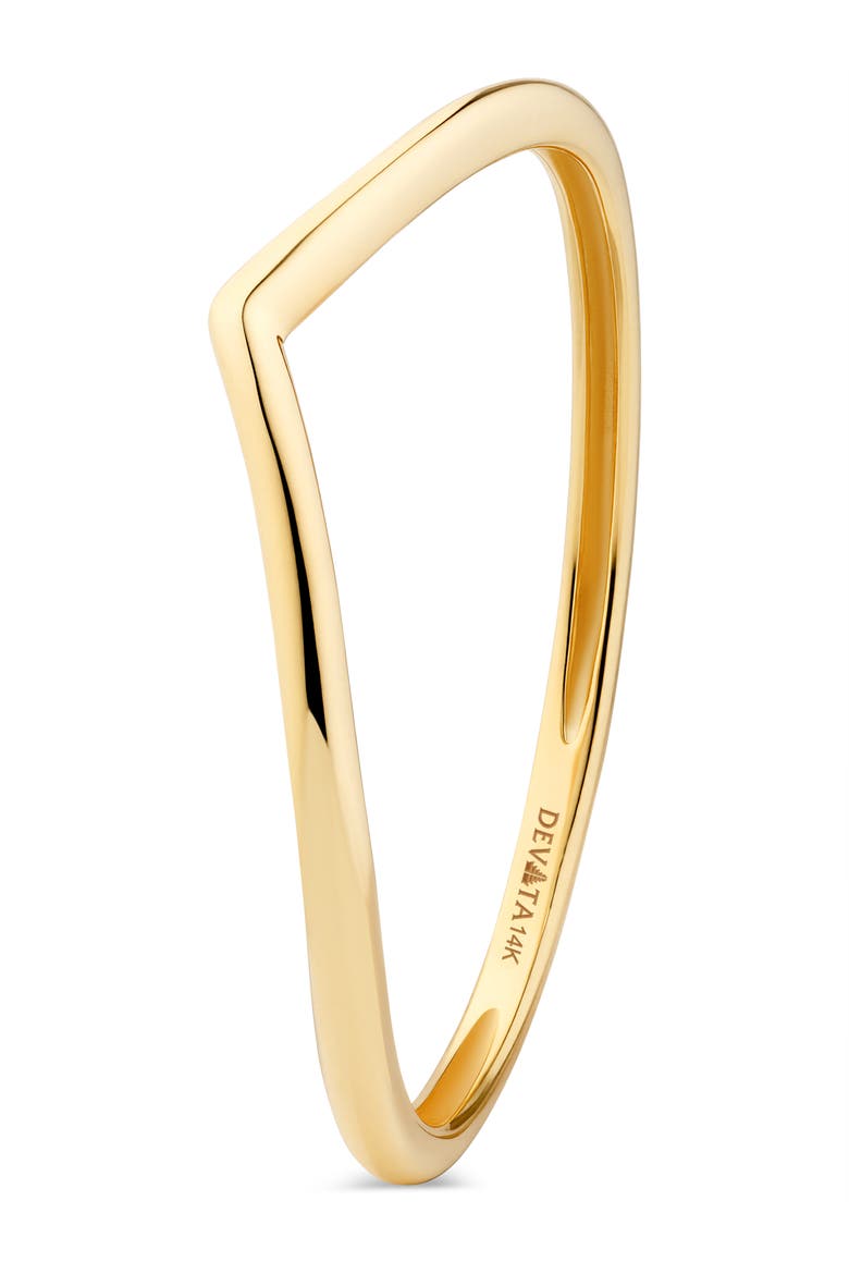 Chevron Stacking Ring in 14K Gold, Alternate, color, Yellow Gold