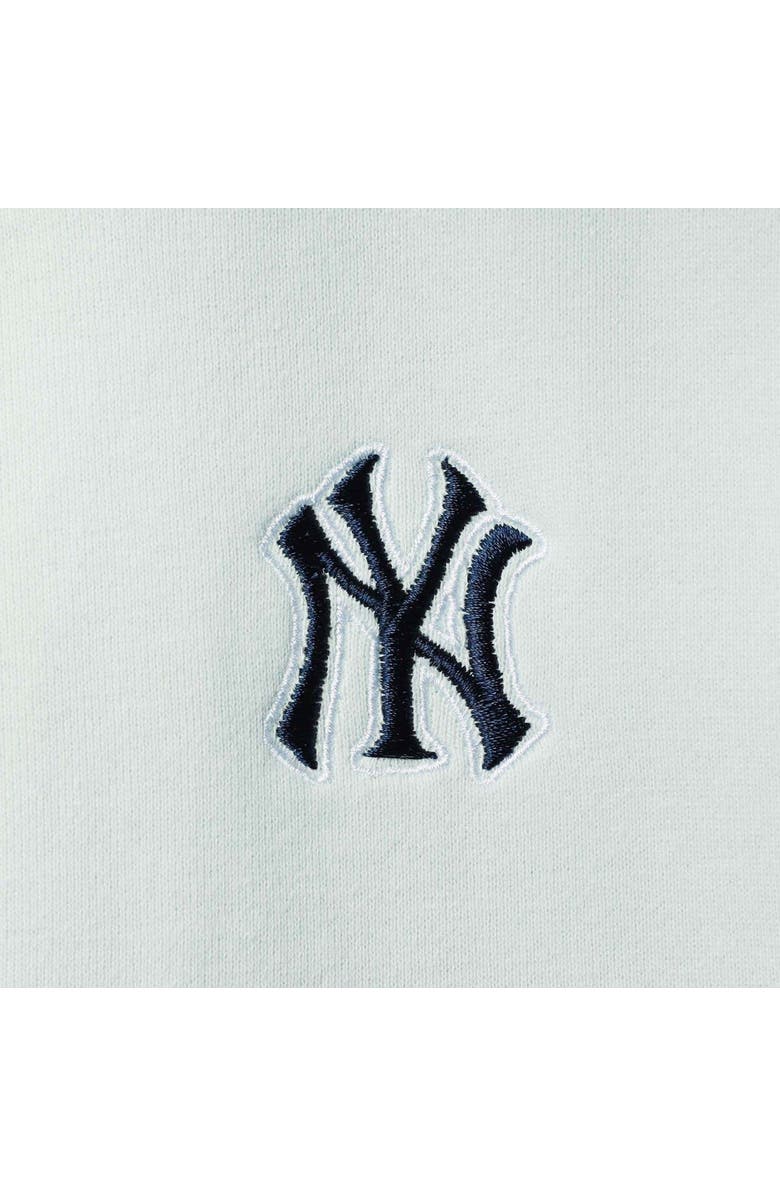 THE WILD COLLECTIVE Women's The Wild Collective Light Blue New York Yankees Two-Hit Quarter-Zip Pullover Top, Alternate, color, Mint