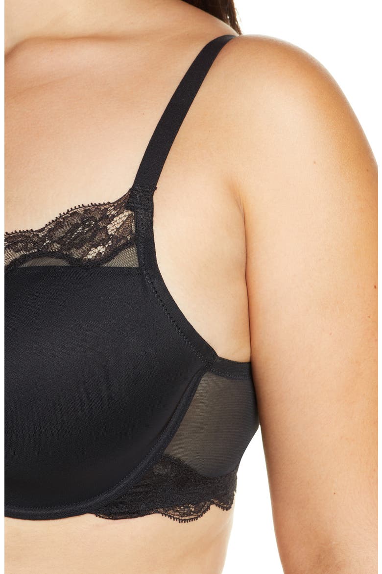 Elusive Full Fit Underwire Contour Bra, Alternate, color, BLACK