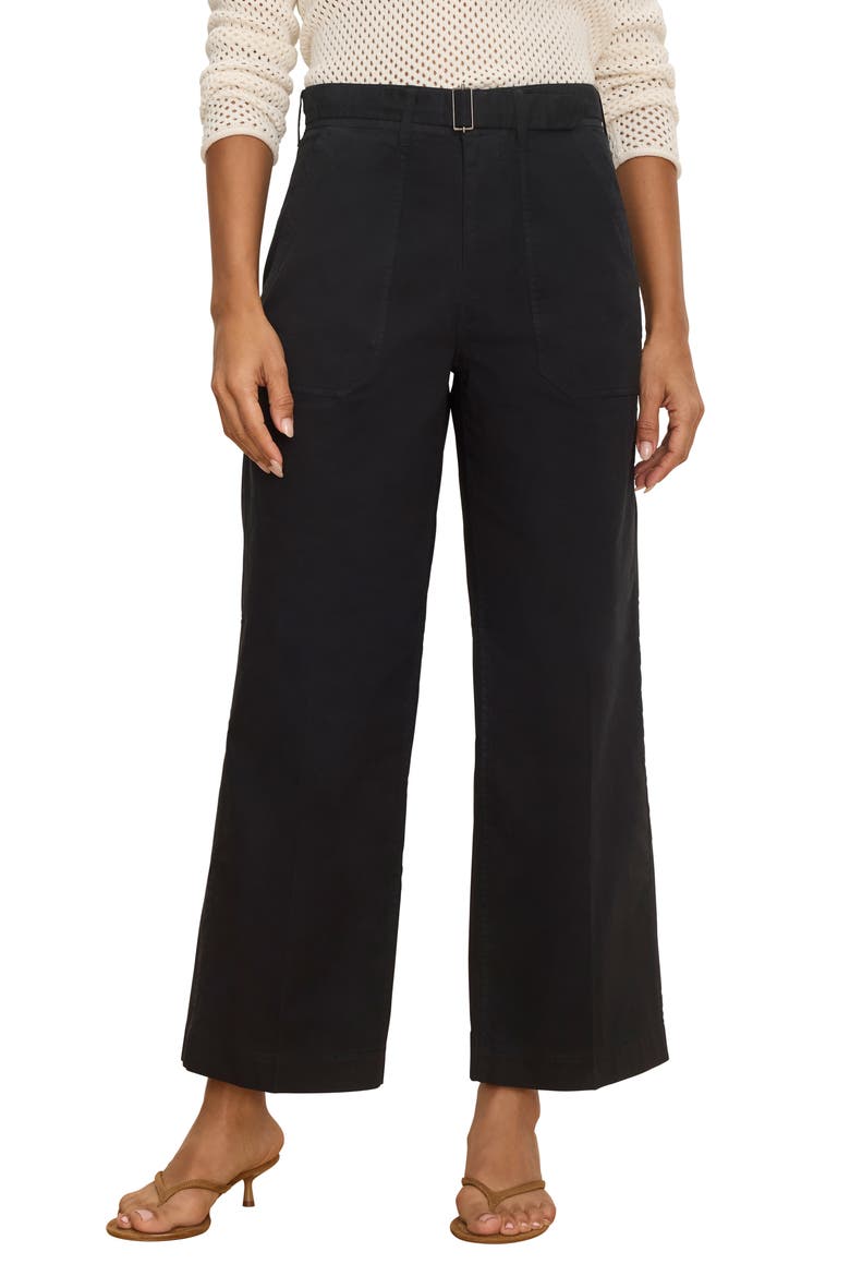 Highland Soft Stretch Wide Leg Pants, Main, color, BLACK ONYX