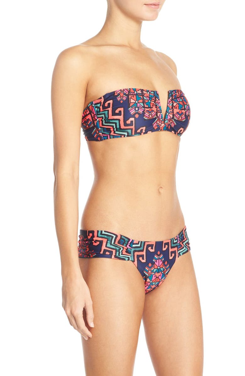 Mara Hoffman Ruched Cheeky Bikini Bottoms, Alternate, color, 