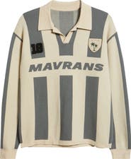 MAVRANS Stripe Long Sleeve Knit Soccer Jersey