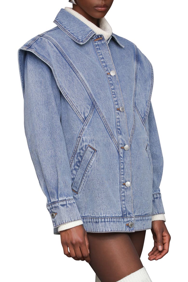 Oversize Denim Jacket, Alternate, color, 80S BLUE WASH