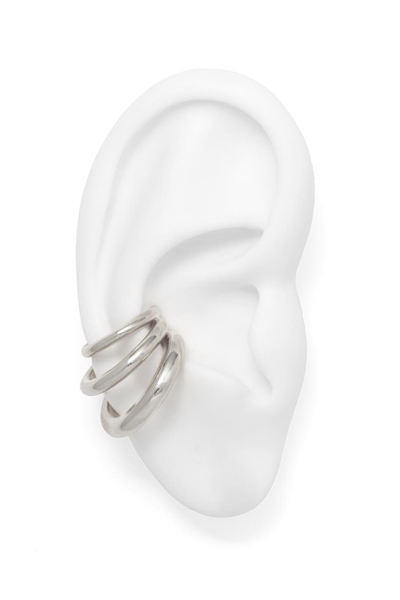 Triple Ear Cuff, Alternate, color, SILVER