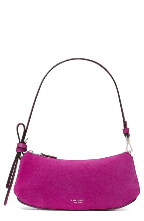 loop suede pochette bag